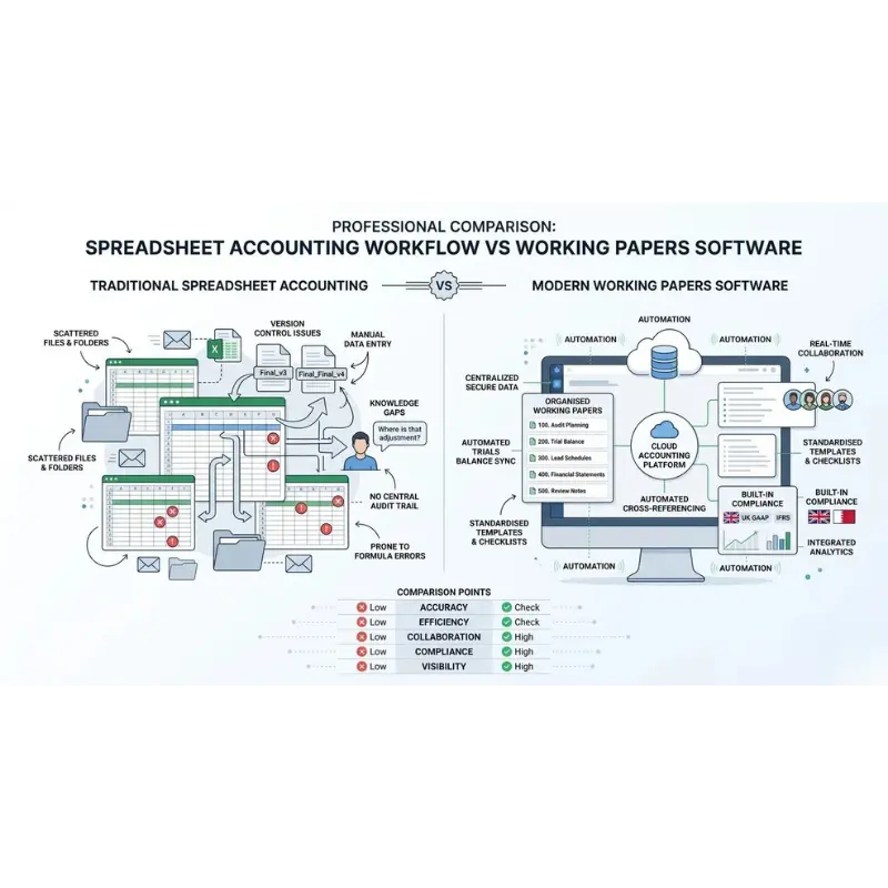 Spreadsheet workflow vs working papers software comparison