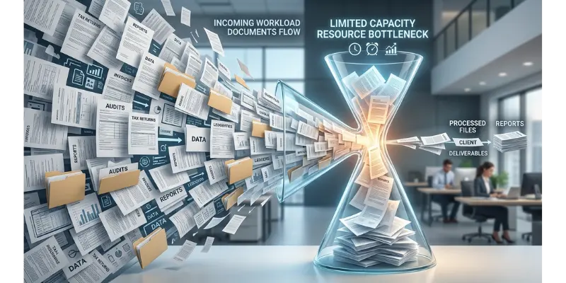 accounting firm growth bottleneck visual concept