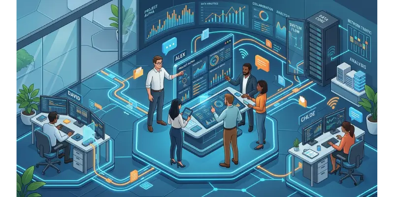 collaborative accounting team working within structured system