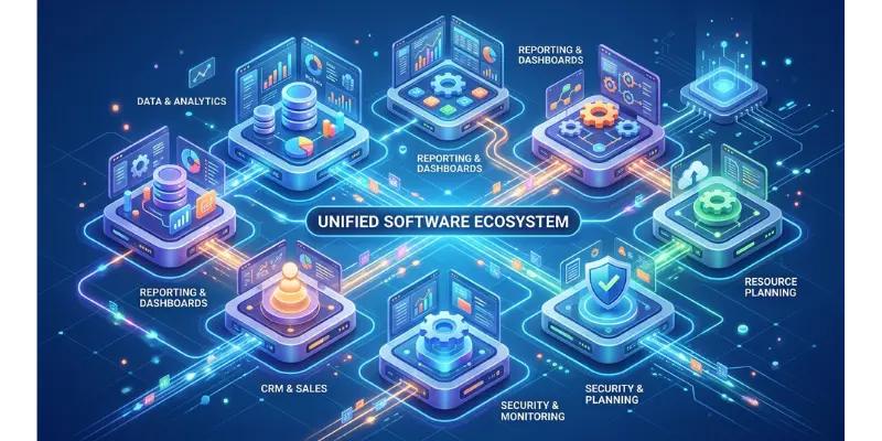 connected accounting technology ecosystem with integrated tools