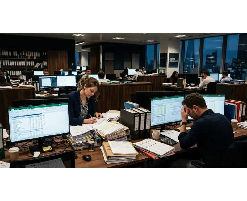 audit inefficiencies in UK accounting firms workflow delays
