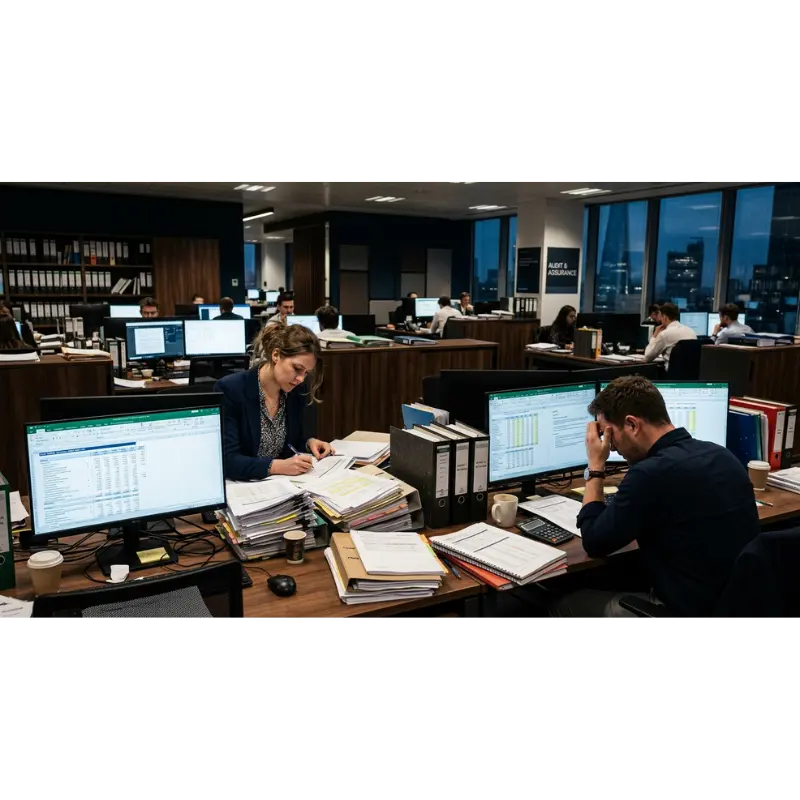 audit inefficiencies in UK accounting firms workflow delays