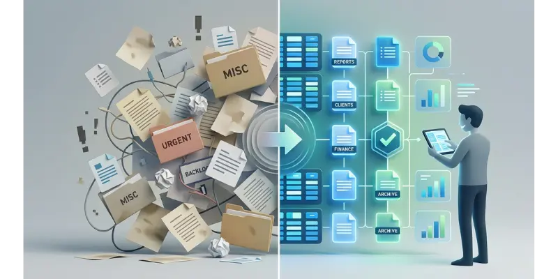 before and after accounting workflow transformation