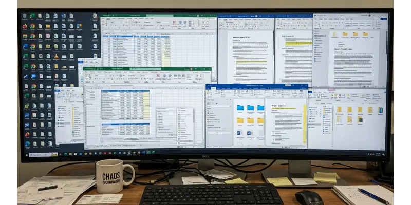 fragmented working papers across spreadsheets and documents in accounting