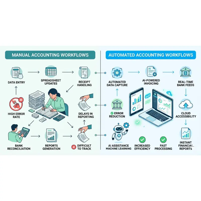 manual accounting workflow vs automated accounting workflow