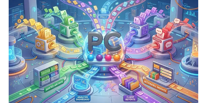 centralised accounting system connecting workflows