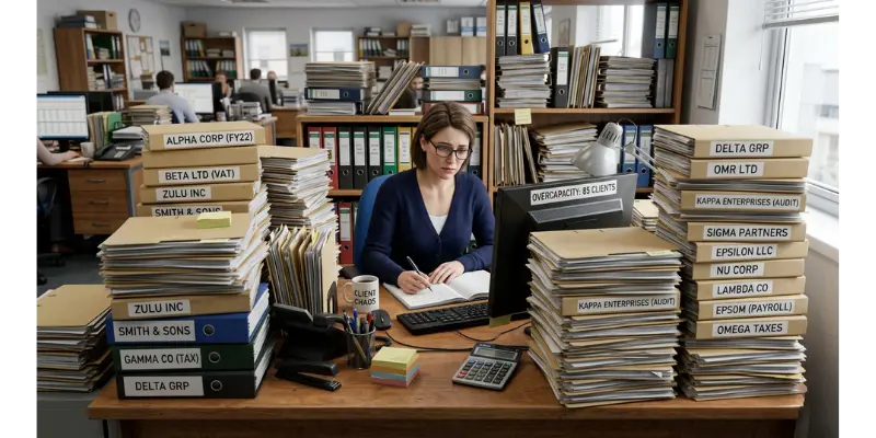 accounting firm overloaded with too many clients