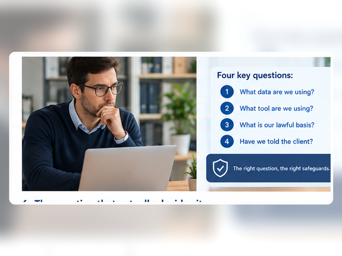 Which client data can go into consumer AI chatbots versus contracted business AI tools